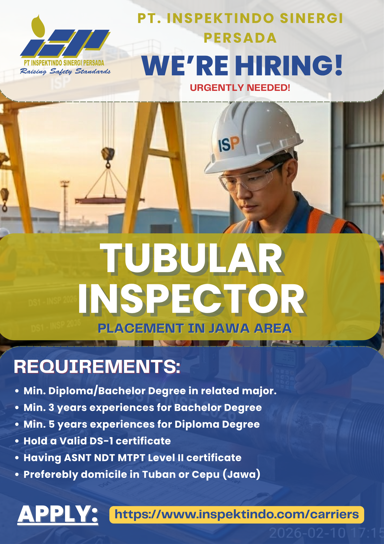TUBULAR INSPECTOR